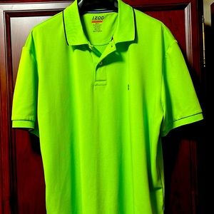 Men’s Izod Classic Performance Supercool Acid Green Racing color golf polo shirt